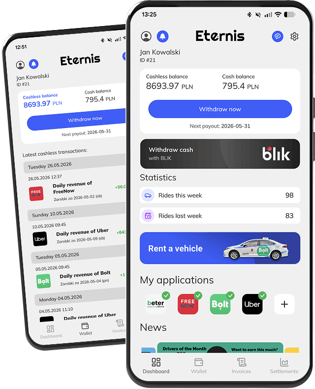 Aplikacja Eternis — mockup aplikacji mobilnej